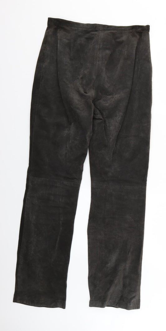milan Womens Brown Trousers Size 14 L29 in