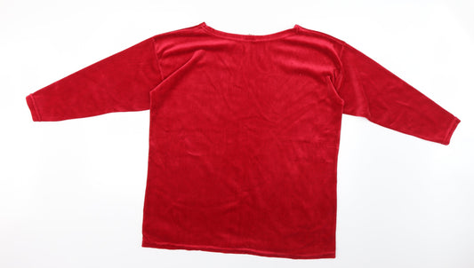 ppreworn Womens Red Pullover Jumper One Size
