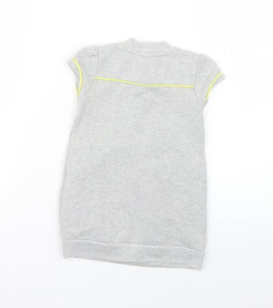 Debenhams Baby Grey Geometric Jumper Dress Size 12-18 Months
