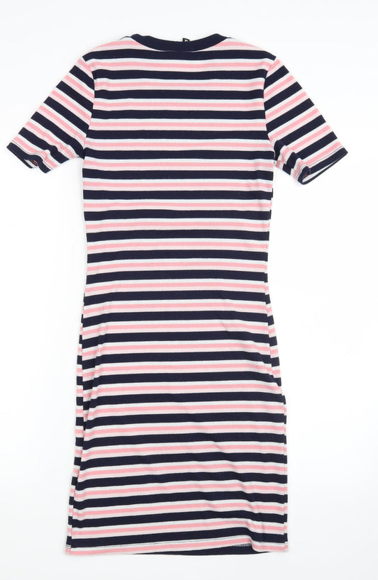 H&M Womens Multicoloured Striped Mini Size 38