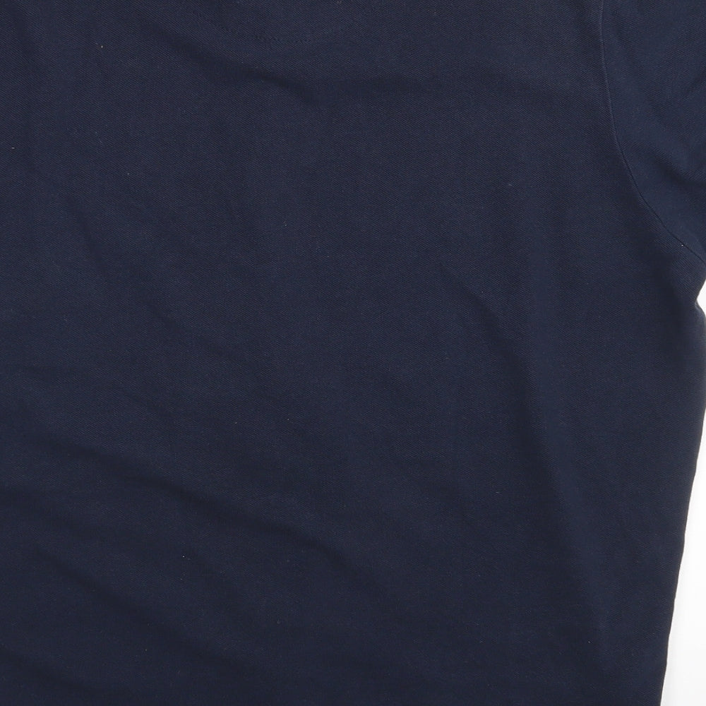 Twisted Soul Mens Blue Houndstooth Polo Size L