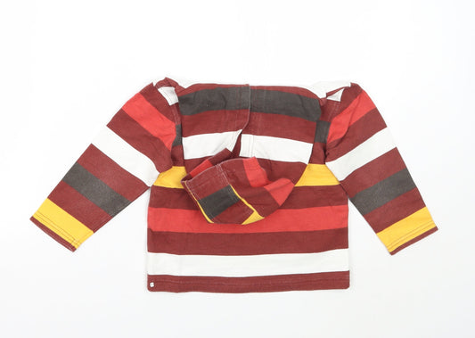 George Boys Brown Striped Pullover Hoodie Size 2 Years