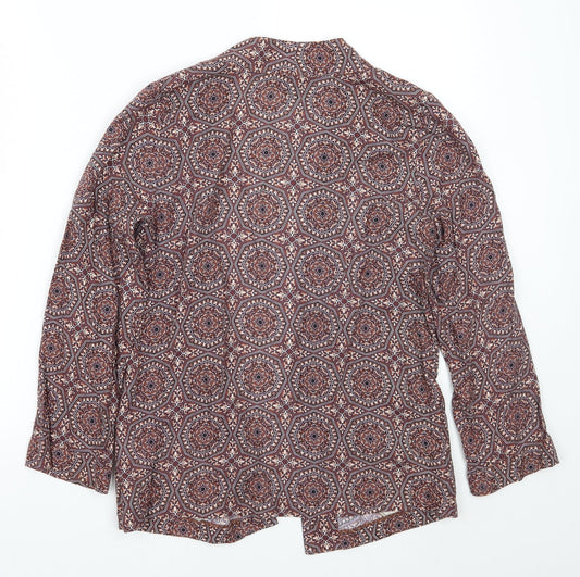Primark Womens Brown Floral Cardigan Jumper Size 10