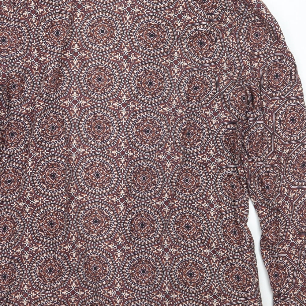 Primark Womens Brown Floral Cardigan Jumper Size 10