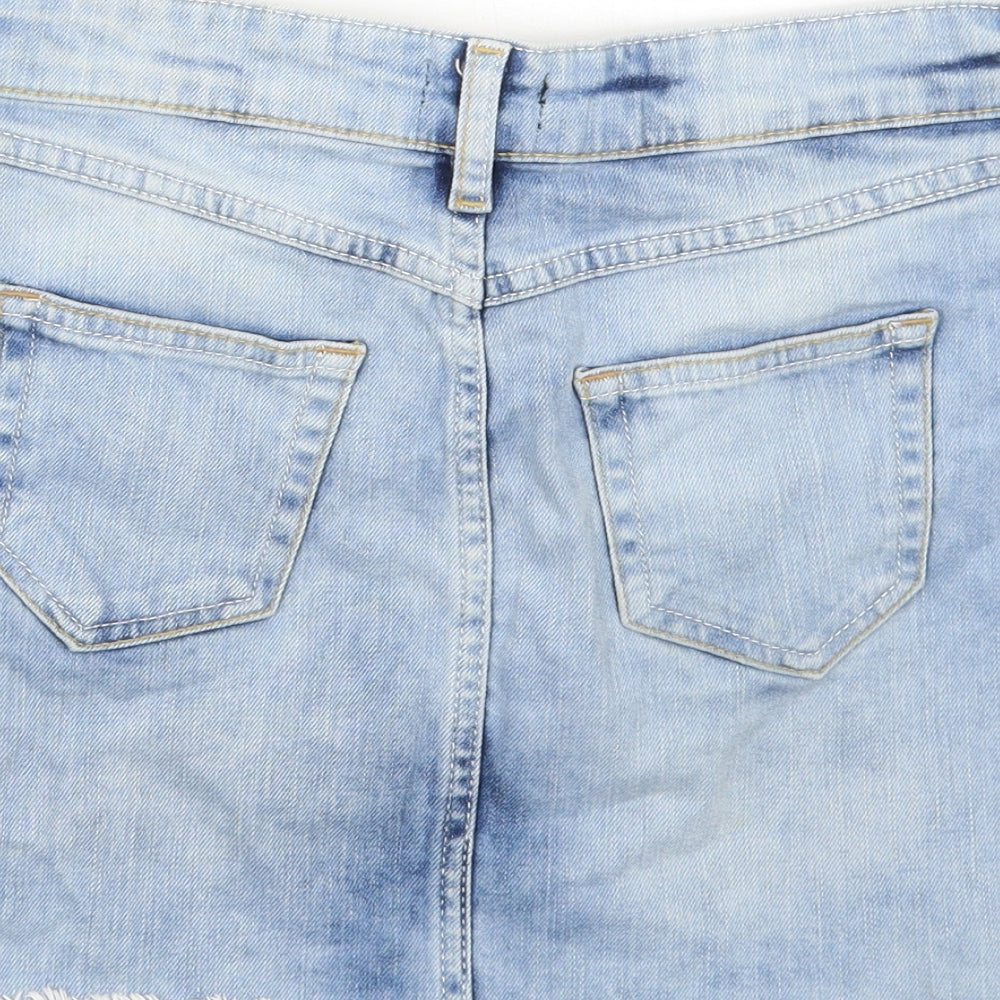 F&F Womens Blue A-Line Skirt Size 6