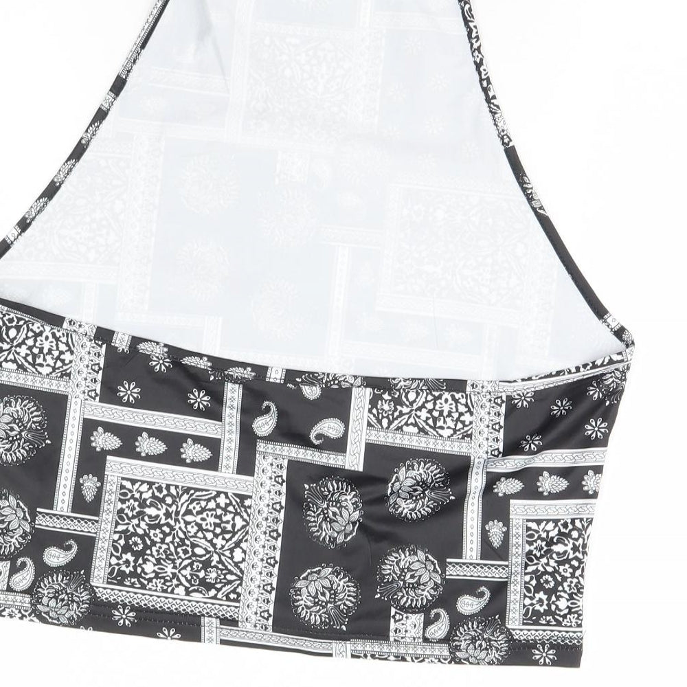 SheIn Womens Black Fair Isle Basic Tank Size L