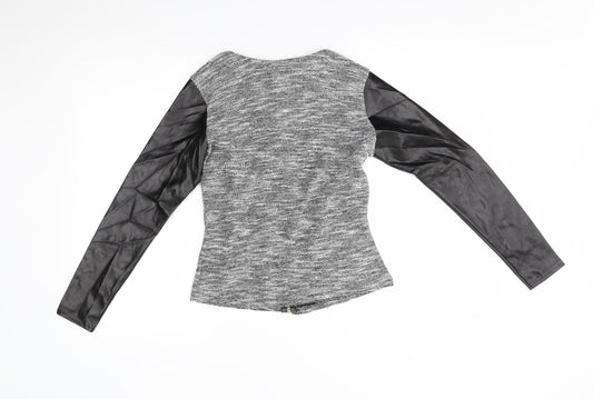 rock & rags Womens Grey Full Zip Jumper Size XS