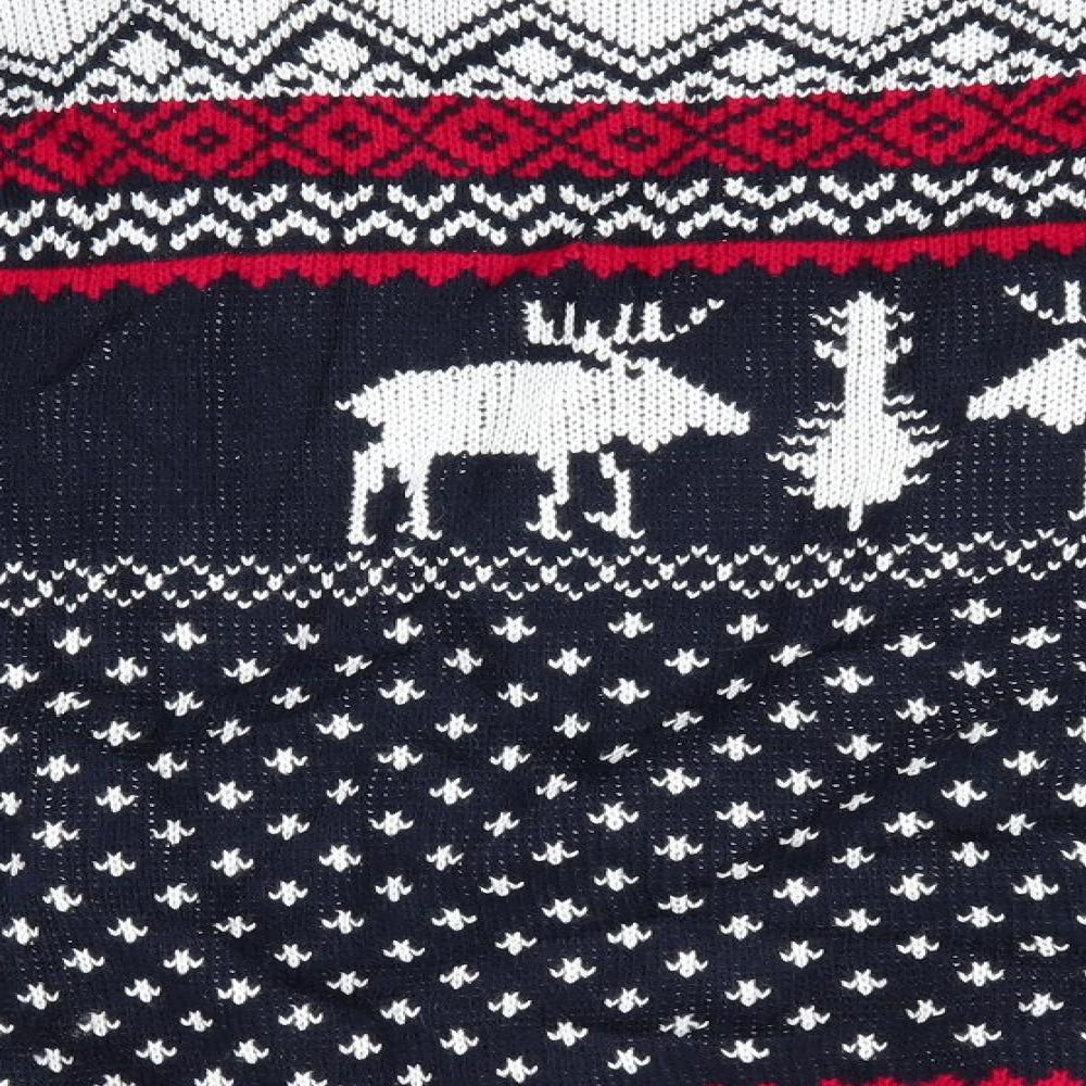 Pulse Mens Blue Animal Print Pullover Jumper - Christmas jumper