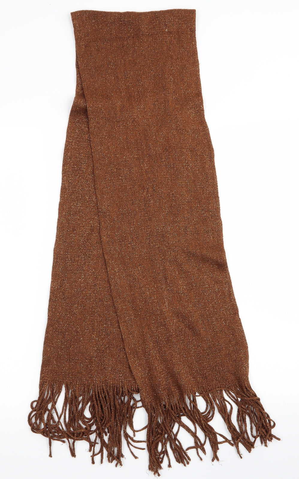 Preworn Womens Gold Scarf - Glitter effect