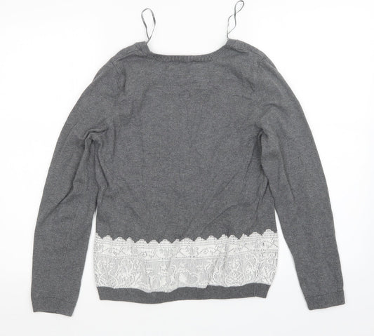 Womens UK Size 12 Dorothy Perkins Grey Pullover Jumper