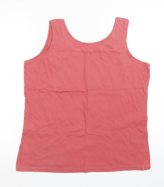 Casual Club Mens Red Basic Tank Size L
