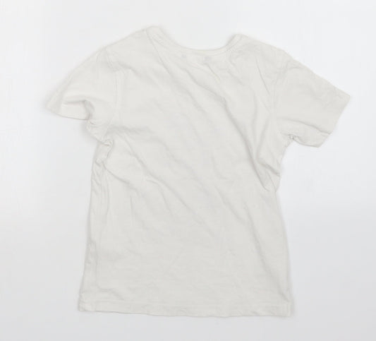 George Boys White Basic T-Shirt Size 6-7 Years