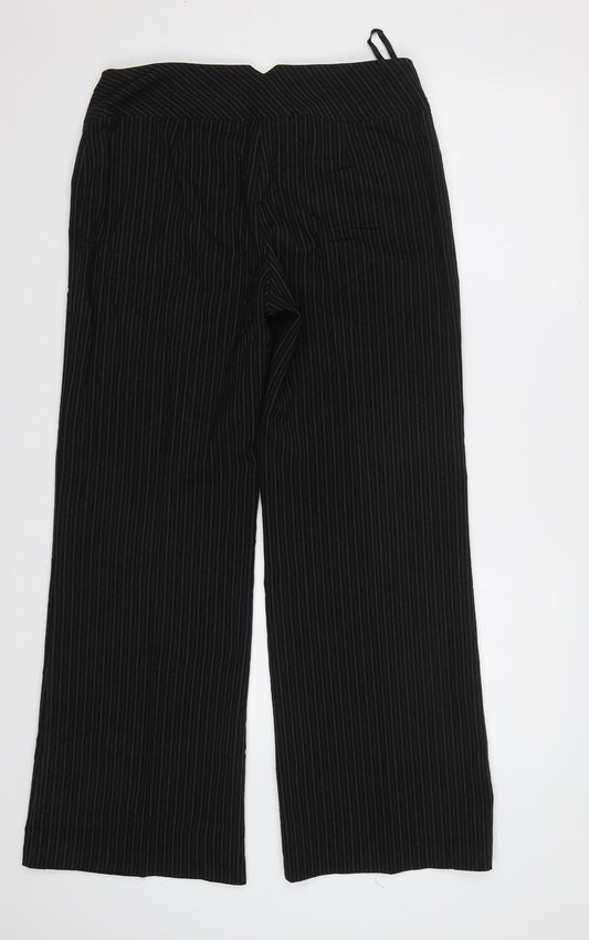 Womens UK Size 12 Dorothy Perkins Regular Fit Dress Pants Black Trousers