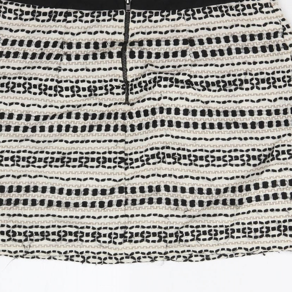 New Look Womens Multicoloured Geometric Mini Skirt Size 8
