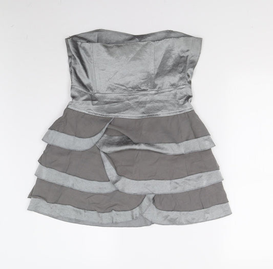 Womens UK Size 12 Preworn Grey Basic Blouse