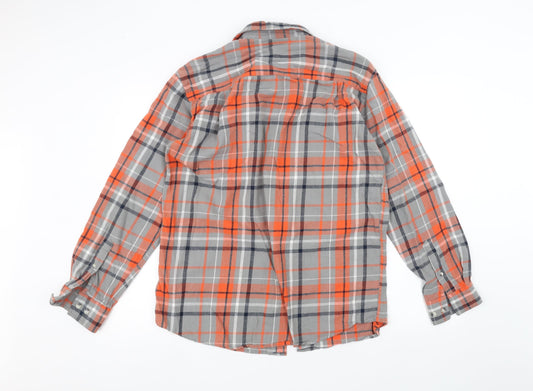 Atlas Mens Grey Dress Shirt Size S