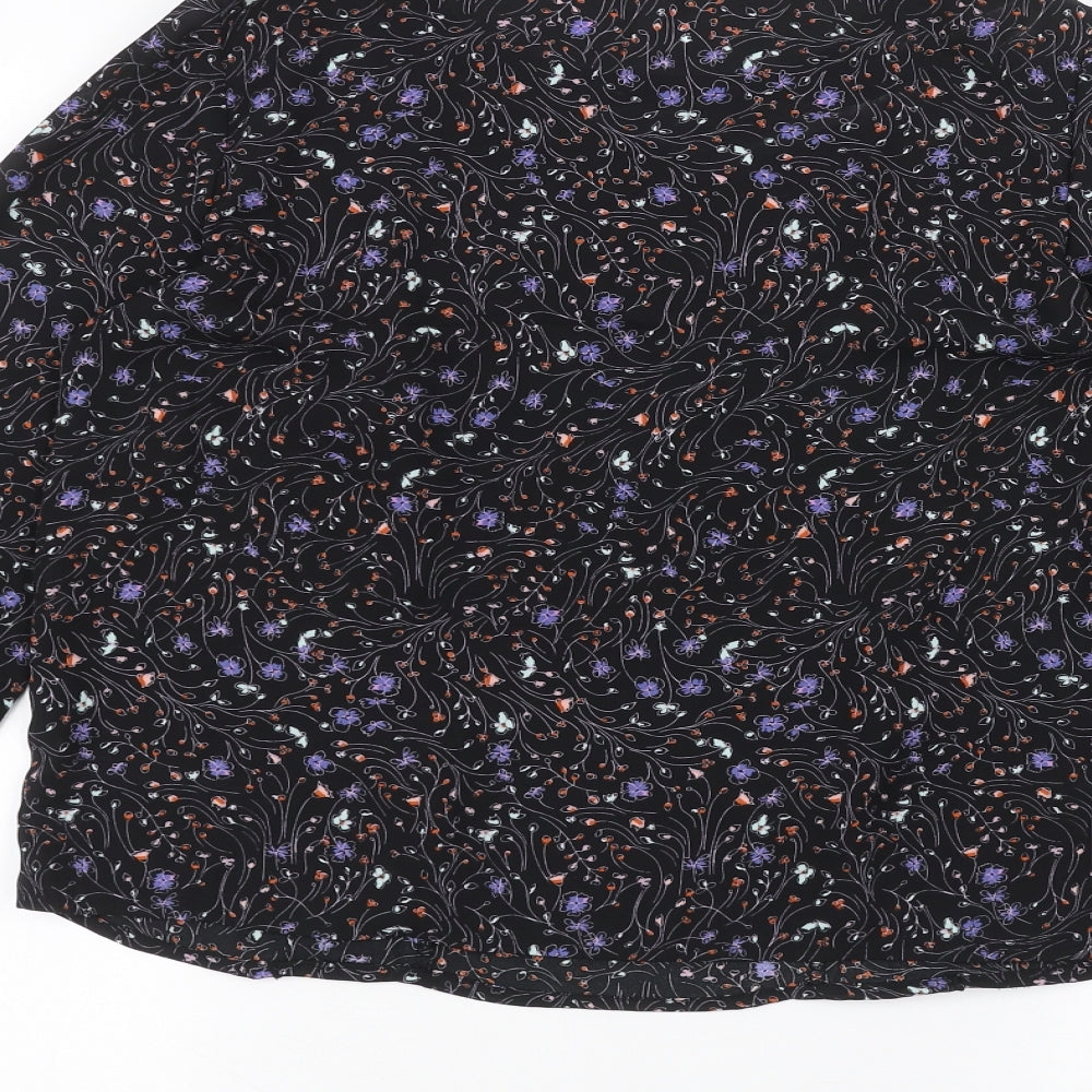 Womens UK Size 6 Jaqueline de Yong Black Basic Blouse