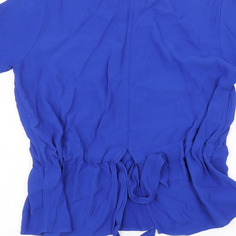 Womens UK Size 6 Selected Femme Blue Basic Blouse