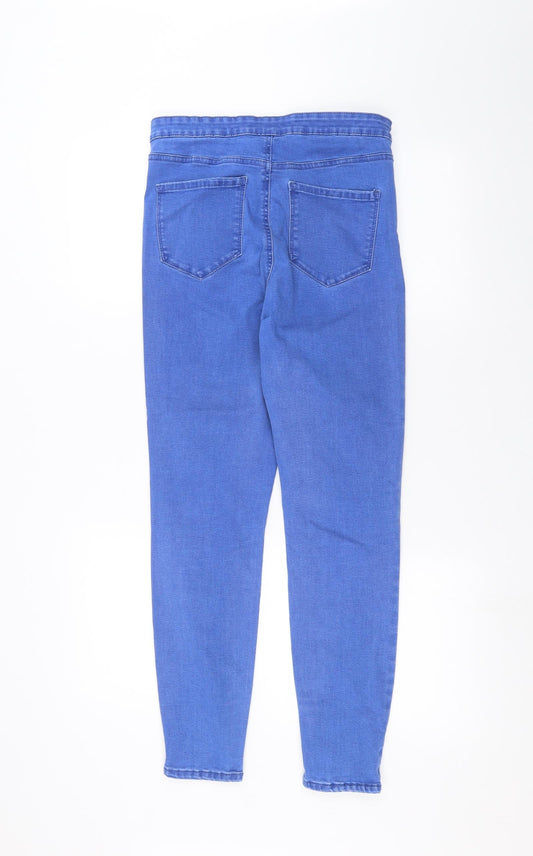 Denim & Co. Womens Blue Denim Skinny Jeans Size 14 L26 in