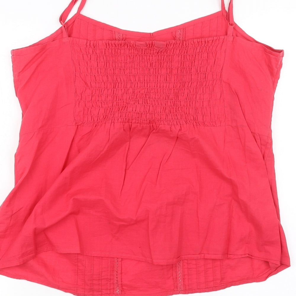 Womens UK Size 16 Dorothy Perkins Red Basic T-Shirt