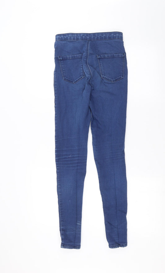 Topshop Womens Blue Denim Skinny Jeans Size 27 L30 in