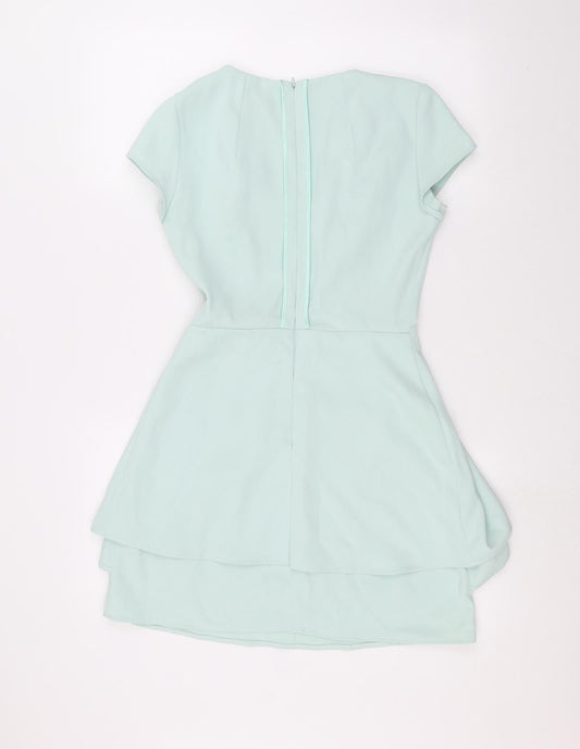 Womens UK Size 8 Topshop Blue Basic Blouse