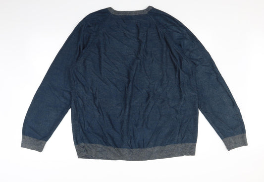Easy Mens Blue Pullover Jumper Size XL