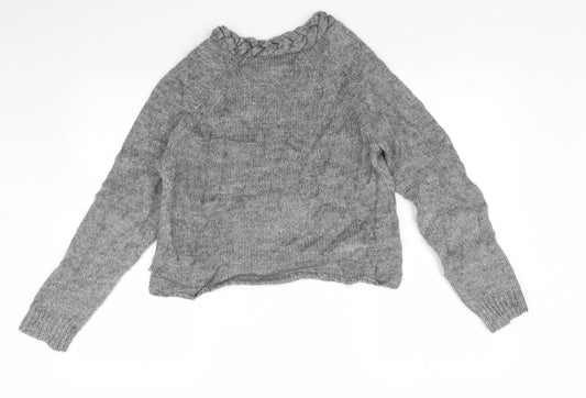 native Youth Womens Grey Pullover Jumper Size M