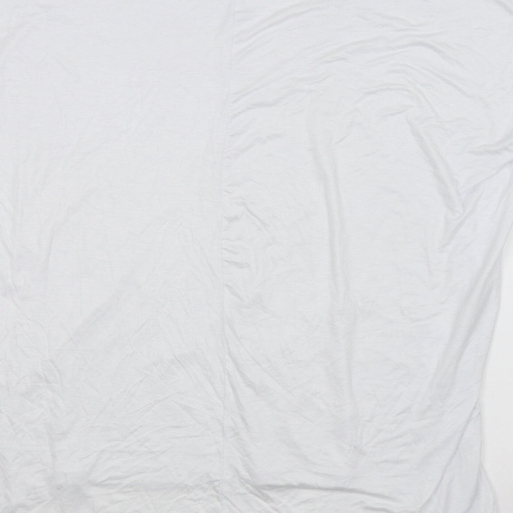 Boohoo Womens White Basic Blouse Size 12