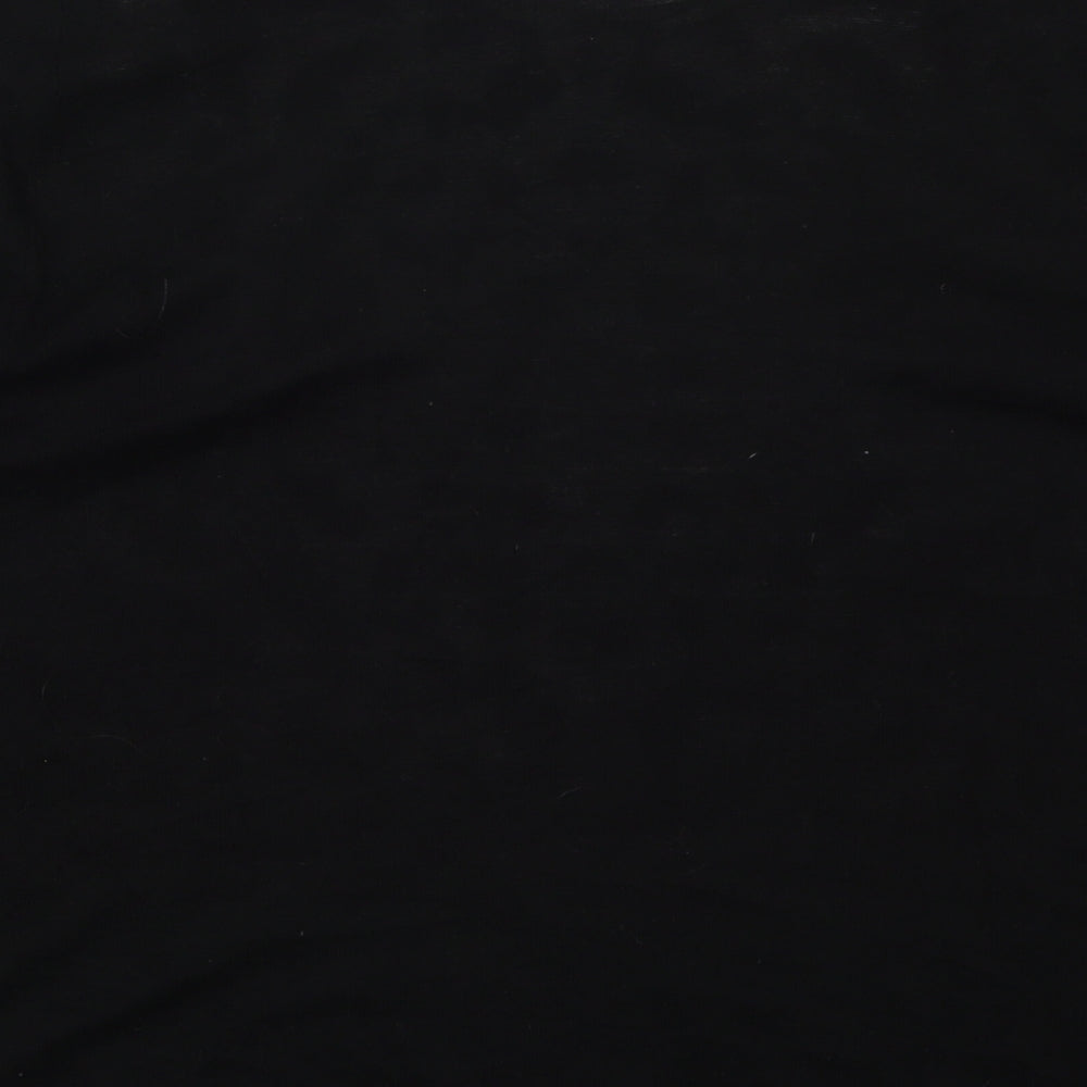 Womens UK Size 10 Warehouse Black Basic T-Shirt