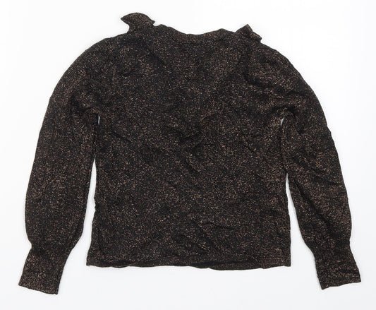 NEXT Girls Brown Knit Pullover Jumper Size 6 Years