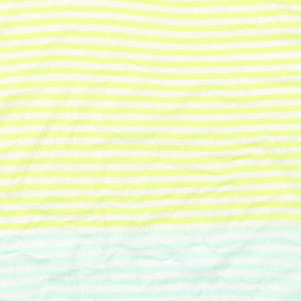 Nutmeg Womens Yellow Striped Knit Pullover Jumper Size 16