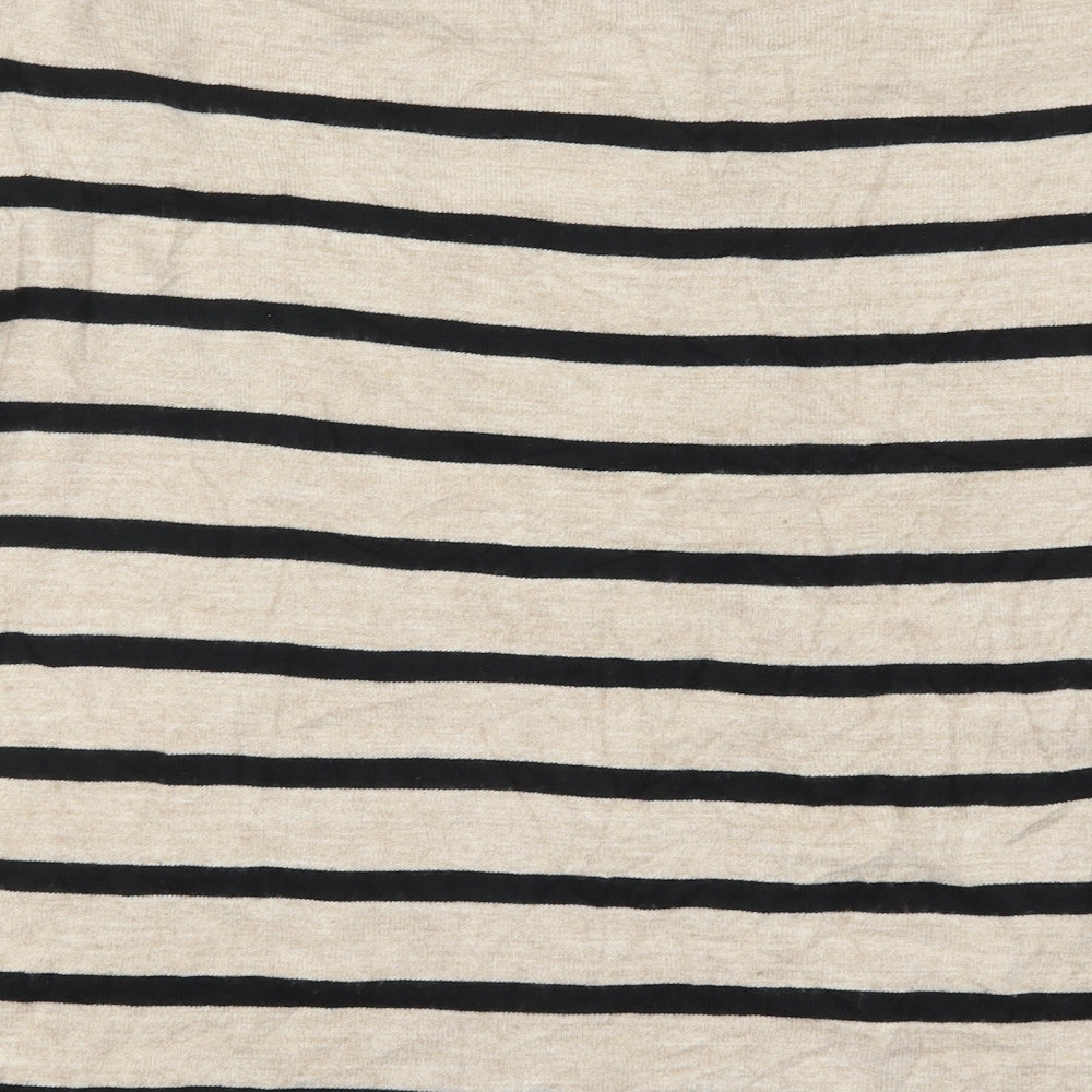 George Womens Beige Striped Knit Pullover Jumper Size 14