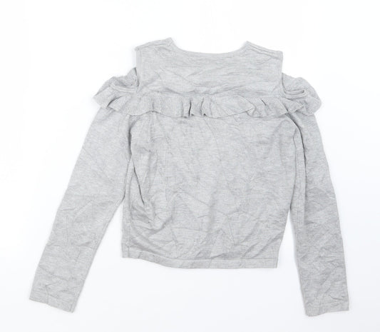 Miss E-vie Girls Grey Pullover Jumper Size 11-12 Years
