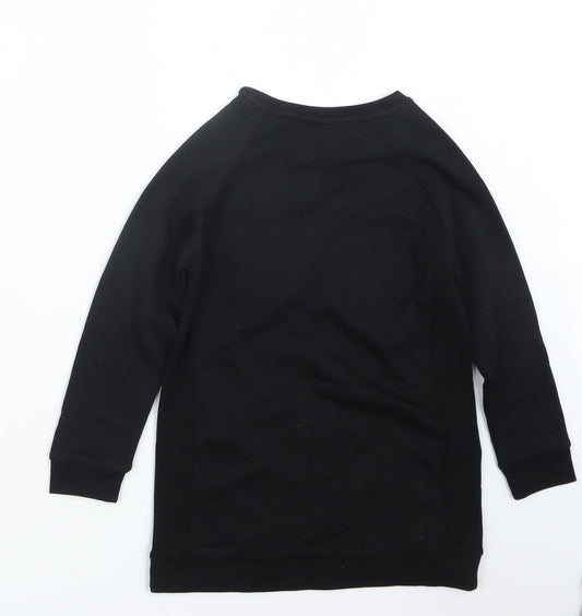 F&F Girls Black Pullover Jumper Size 8-9 Years