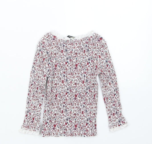 George Purple Floral Basic T-Shirt Size 12-18 Months