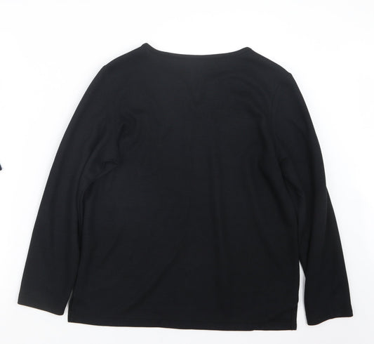BM Womens Blue Knit Pullover Jumper Size S