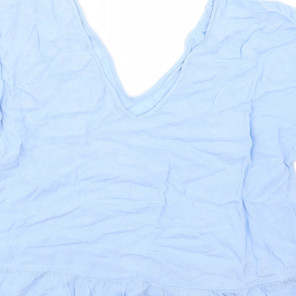 Womens UK Size 10 ASOS Blue Basic Blouse