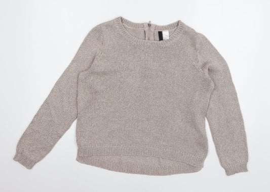 Divided by H&M Womens Pink Knit Pullover Jumper Size 14