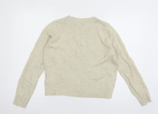 Womens UK Size XS Divided Beige Pullover Jumper