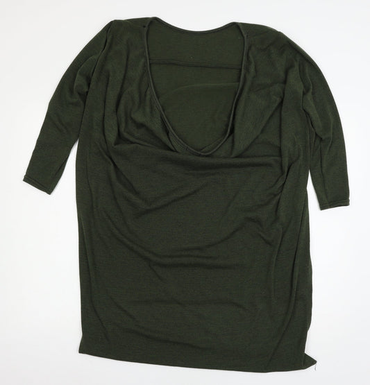 Womens UK Size 14 Missi Green Basic T-Shirt