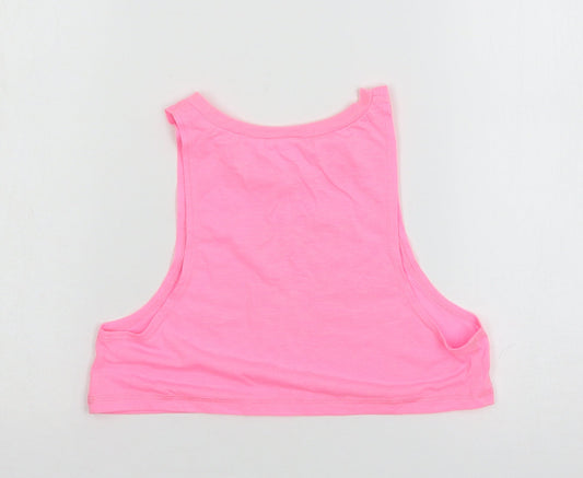 Lonsdale Girls Pink Jersey Basic Tank Size 7-8 Years
