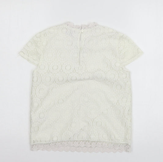 F&F Girls White Lace Basic Blouse Size 11-12 Years