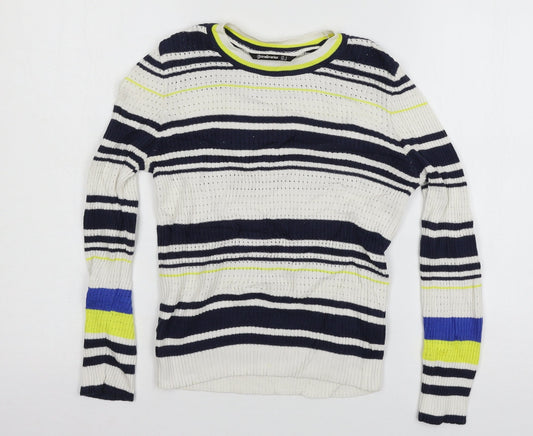 Womens UK Size S Stradivarius White Pullover Jumper