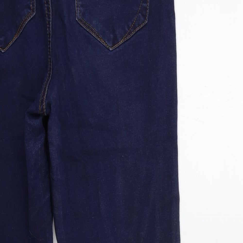 Denim & Co. Womens Blue Denim Skinny Jeans Size 10 L25 in