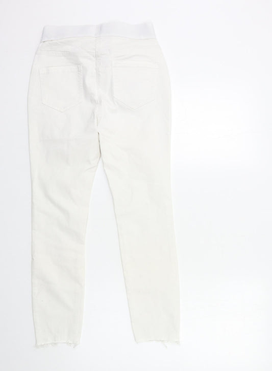 George Womens White Denim Jegging Jeans Size 10 L25 in