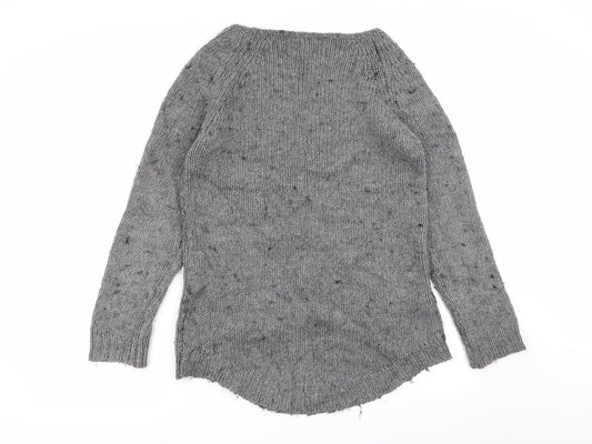 Womens UK Size 10 cocogio Grey Pullover Jumper