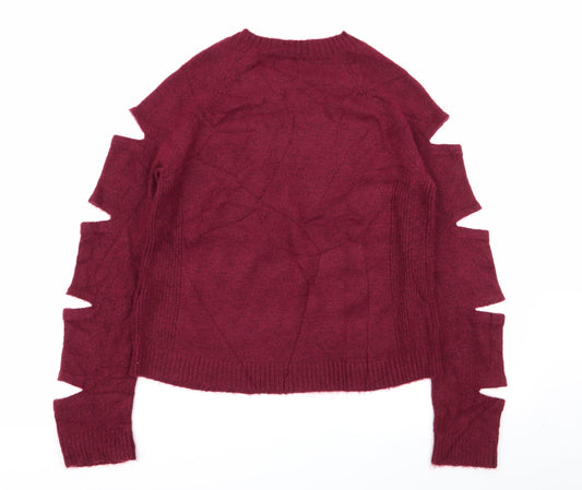 New Look Girls Red Pullover Jumper Size 14-15 Years