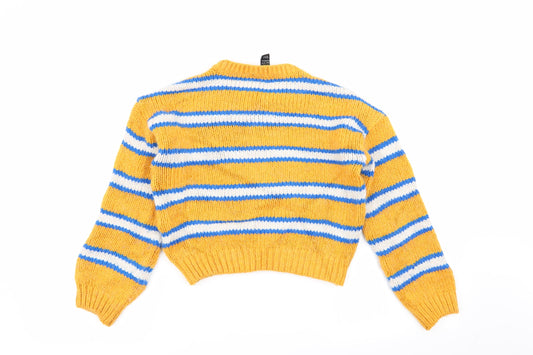 New Look Girls Multicoloured Striped Pullover Jumper Size 12-13 Years