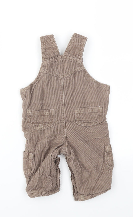M&S Boys Brown Dungaree One-Piece Size 3-6 Months